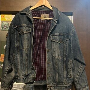 Wrangler Denim Jacket with Plaid Lining
